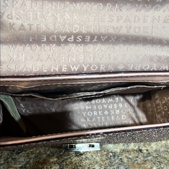 Kate Spade EUC Sunset Lane Esmena Glitter Crossbody Bag - Rose Gold - Picture 7 of 9